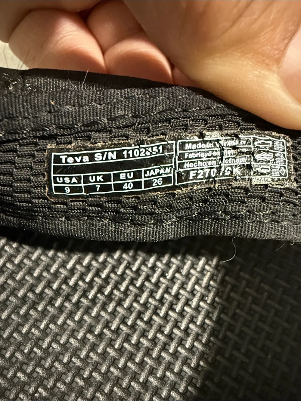 Teva Black Platform Sandals with White Midsole Stripe